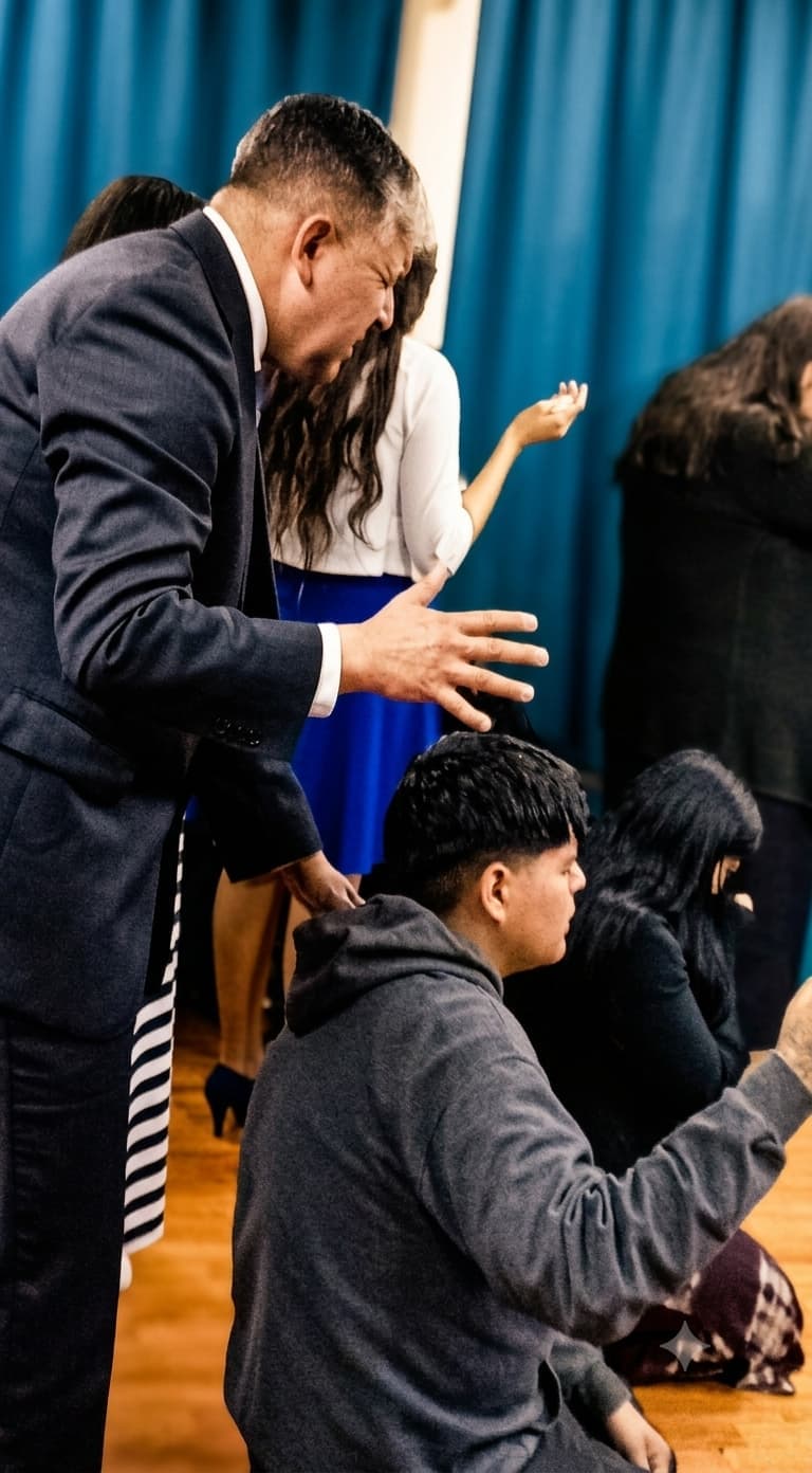 Congregación en un culto de Refugio Eterno